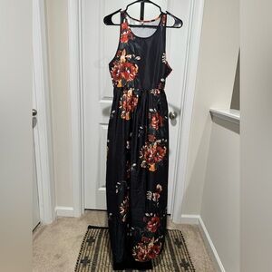 Women’s Custom made maxi floral dress w/ no stretch